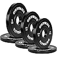 EVERYMATE Black Change Weight Plates 1.25LB 2.5LB 5LB Set Fractional Olympic Bumper Plates for Cross Training Steel Insert Strength Training
