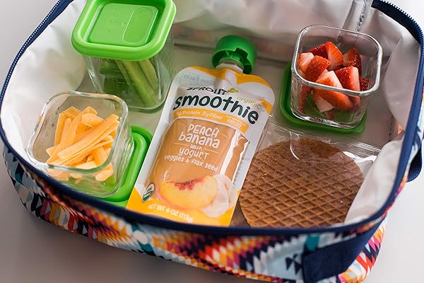 SPROUT ORGANIC TODDLER SMOOTHIE, PEACH BANANA W/ YOGURT, 4 OUNCE POUCH (PACK OF 6)