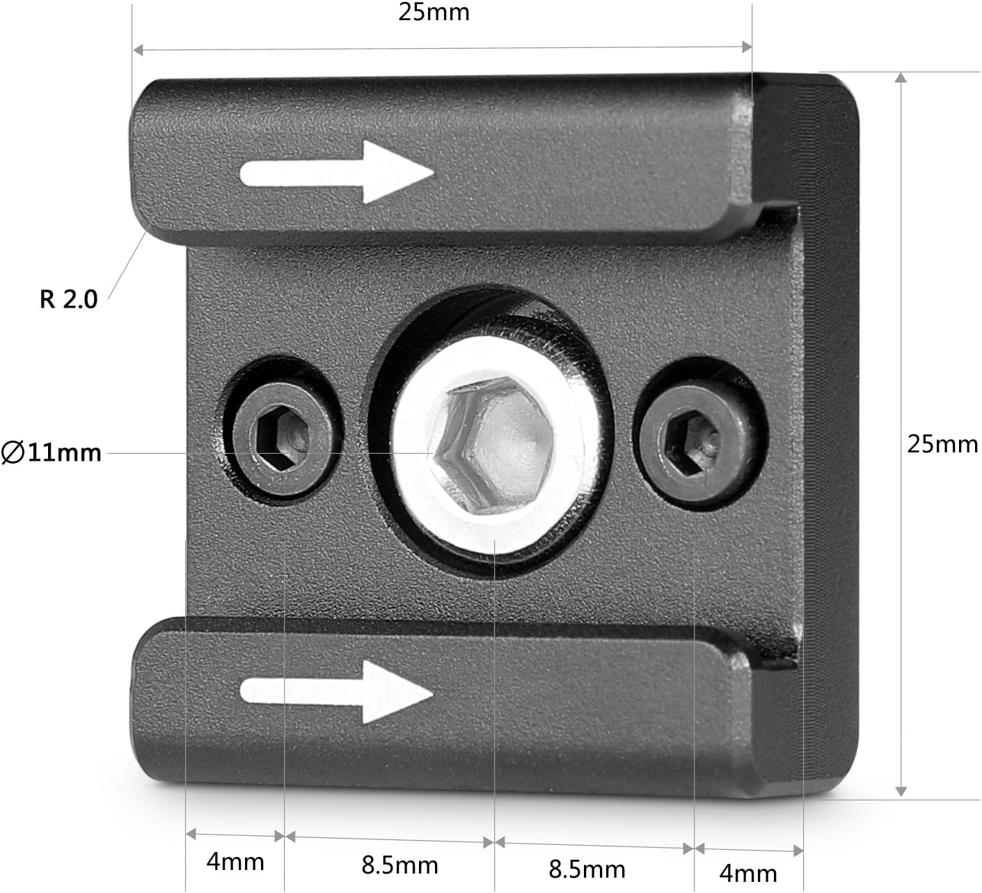 SMALLRIG Cold Shoe Mount Adapter Bracket Hot Shoe with 1/4" Thread for Camera Cage Flash LED Moniter, Pack of 2-2060 : Camera & Photo