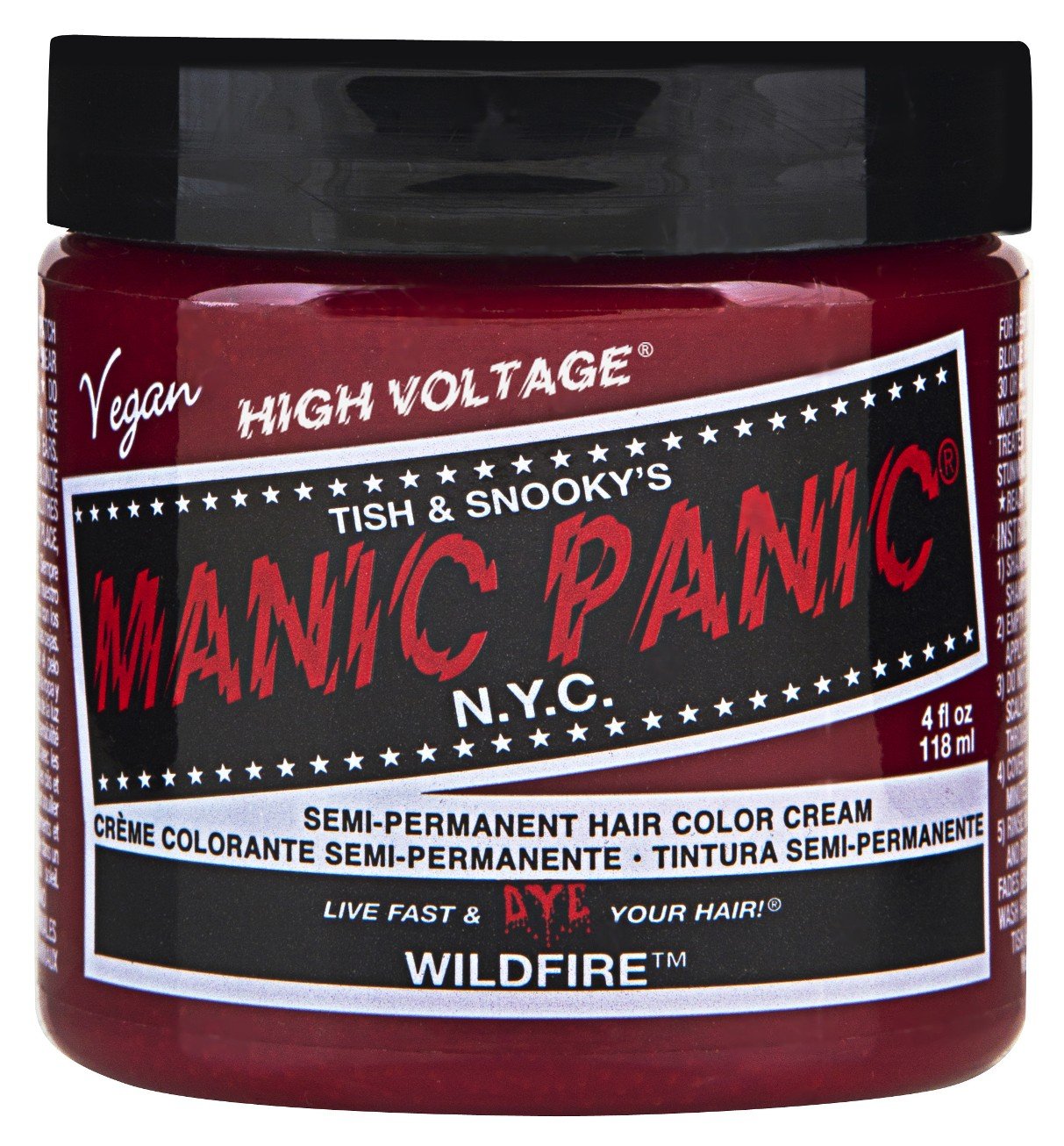 Manic Panic Wildfire Classic Creme Cruelty-Free Vegan Red Semi Permanent Dye 2 x 118 ml