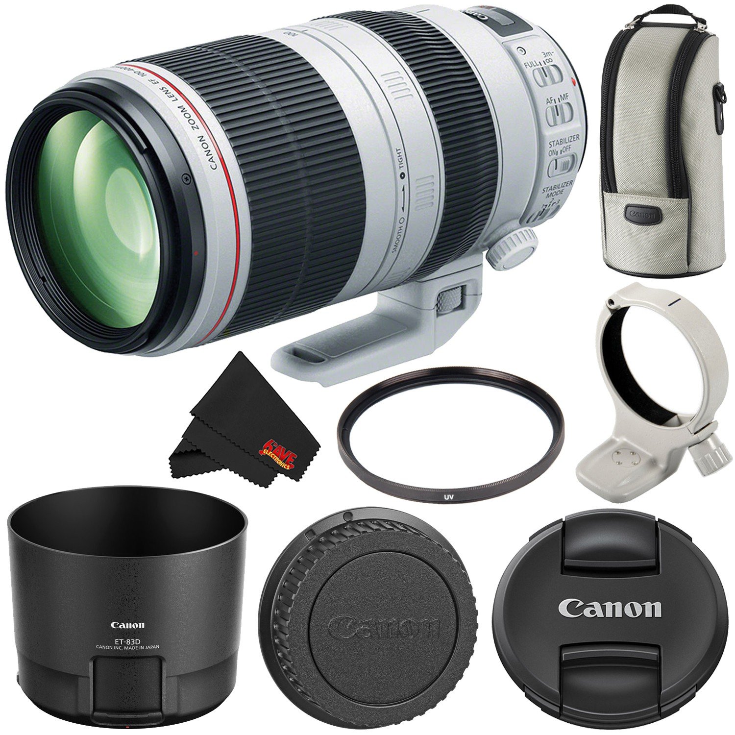 Canon EF 100-400mm f/4.5-5.6L is II USM Zoom Lens Bundle