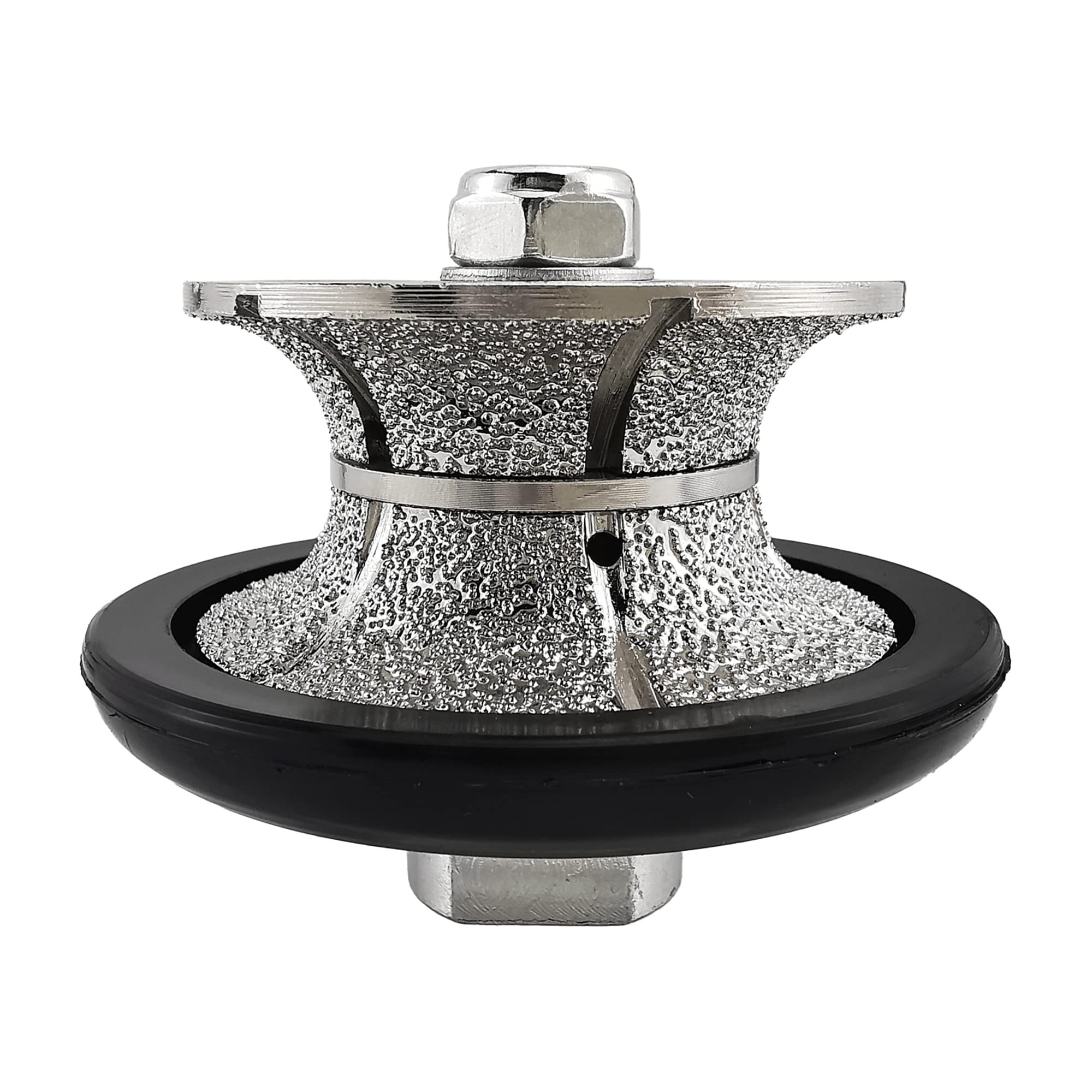 NBB Diamond Profile Wheel Diamond Router Bit Milling Drill chamfer Bit Grinding Wheel for Profiling Porcelain Tile Ceramic Granite Marble Stone Use on Angle Grinder (Full-Bullnose V25) — image 1