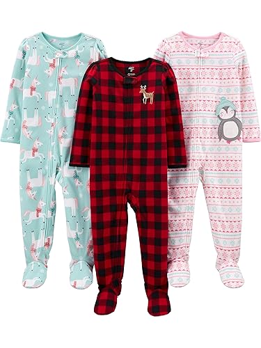 Simple Joys by Carter's Baby Girls' 3-Pack Loose Fit Flame