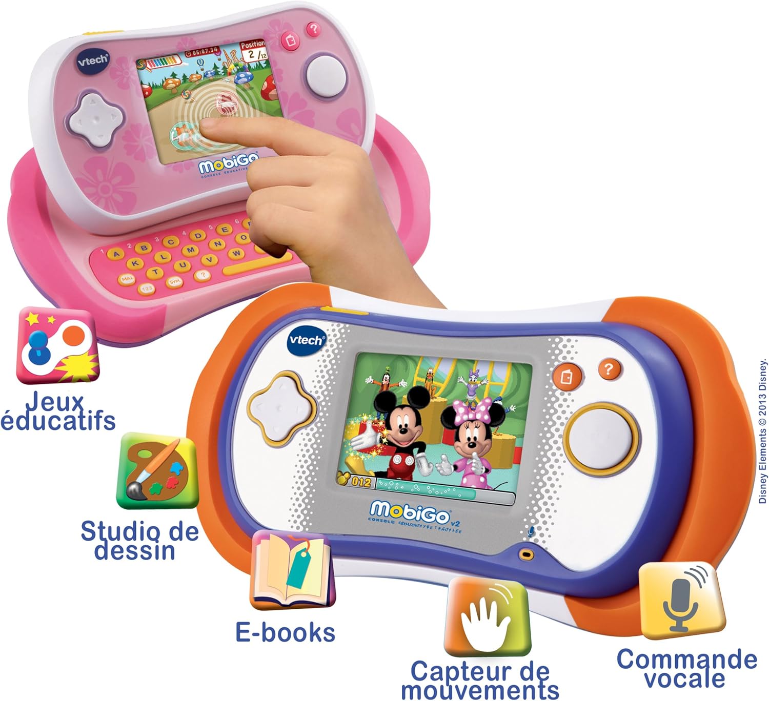 Vtech 135855 Jeu Electronique Console Mobigo V2 Rose Amazon Fr Jeux Et Jouets