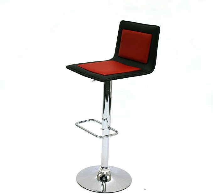 BE Furniture Rot & Schwarz Leder Barhocker, Barhocker, Hoher Hocker
