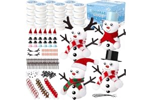 BANBBUR 24 Pack Stocking Stuffers for Kids,Christmas Crafts for Kids Bulk,Build a Snowman Kit,DIY Snowman Crafts Modeling Clay,Christmas Stocking Stuffers Gifts Activities for Boys Girls