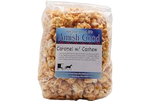NOT JUST GOOD, IT'S AMISH GOOD Amish Good Premium Caramel Popcorn with Cashews Real Butter and Coconut Oil in 12 oz Bag