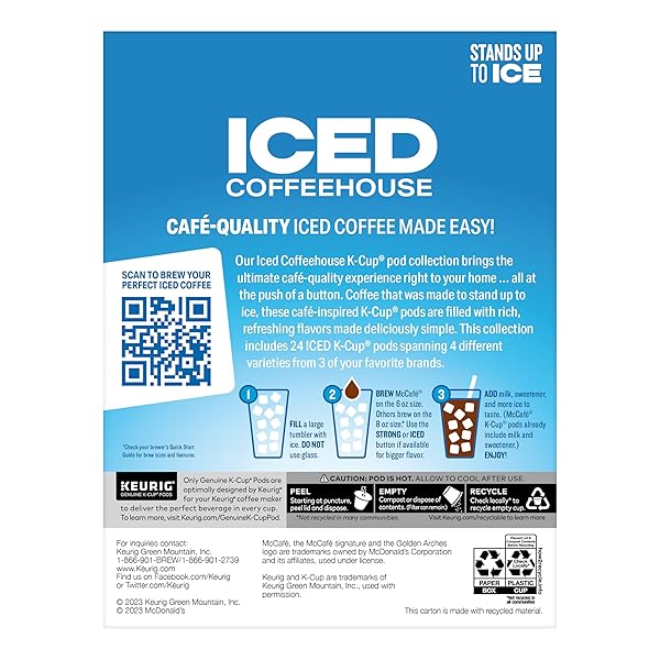 THE ORIGINAL DONUT SHOP® K-CUP ICED DUOS COOKIES AND CARAMEL COFFEE – COMPATIBLE WITH KEURIG BREWER – MEDIUM – 24 / BOX