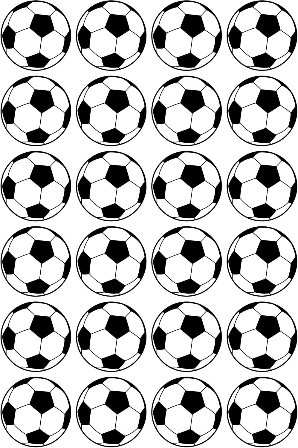 66 PVC Sticker, Football sticker, 30 mm, white/black - Printed Film, Self-Adhesive Em Wm Bundesliga - Image 3