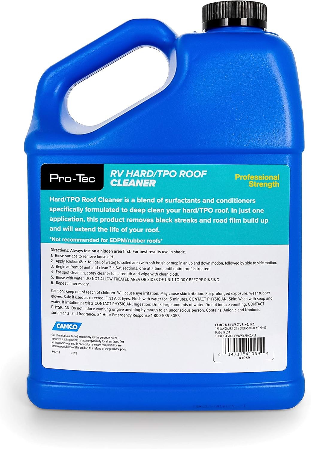 Camco Pro-Tec Cleaner for Specially Formatted TPO Deep Cleansing Formula Rids Dirt and Grime and Helps to Extend The Life of Your RV's Roof (41069): Automotive
