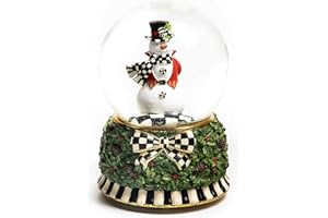 MACKENZIE-CHILDS Snow Globe, Christmas Decor for Living Room, Snowman