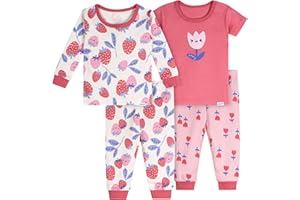Onesies Brand Baby Girls' Snug Fit 4-piece Pajama Set