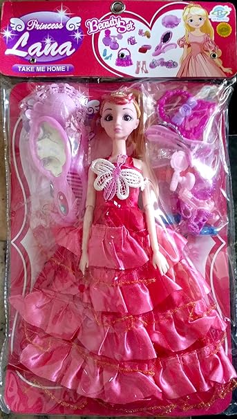 Toy Arena Kids Plastic Fashion Beauty Make-up Toy Set with Doll and Beauty Accessories for Girls