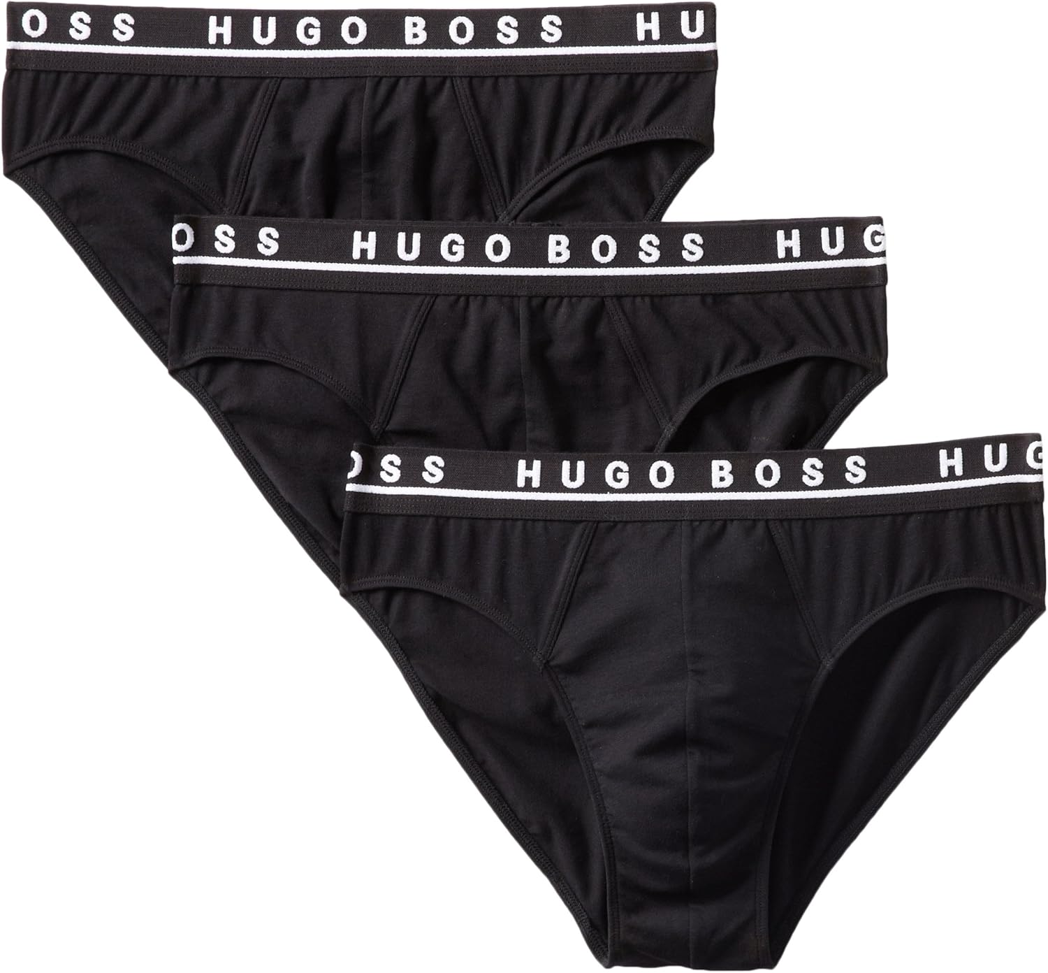 Buy Hugo Boss BOSS Men's Cotton Stretch 3 Pack Mini Brief, Black, Large