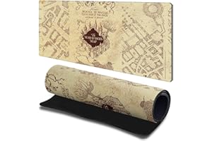 Head Case Designs Officially Licensed Harry Potter The Marauder's Map Graphics 23.62 x 11.81 x 0.12 inches (600 x 300 mm) - L Gaming Office Desk PC Keyboard Mouse Mat Pad