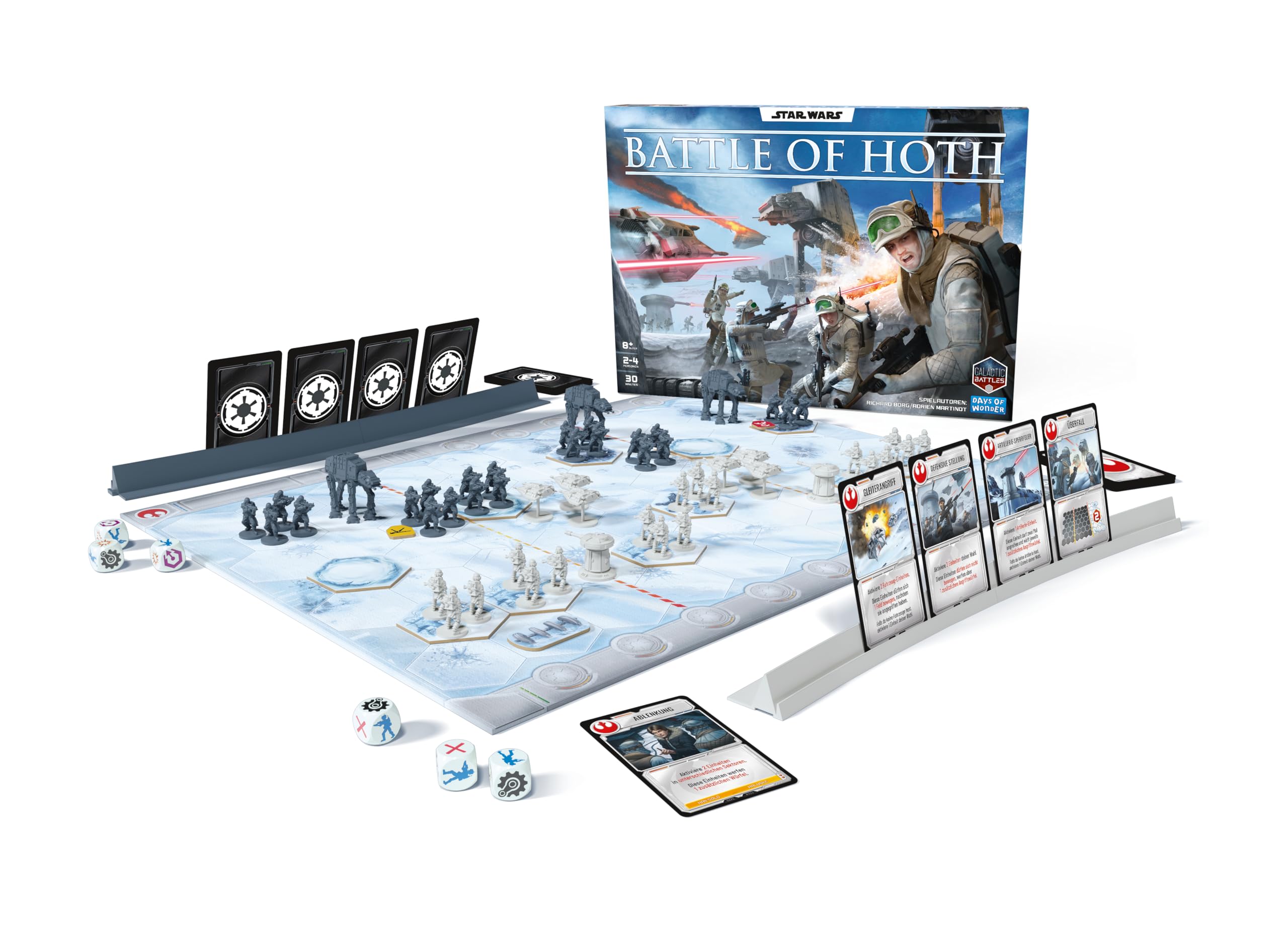 Days of Wonder, Star Wars Battle of Hoth – Strategisches Brettspiel für 2-4 Spieler ab 8 Jahren – mit 74 Miniaturen & 17 Szenarien – Imperium vs. Rebellen – Familien- & Kennerspiel 2