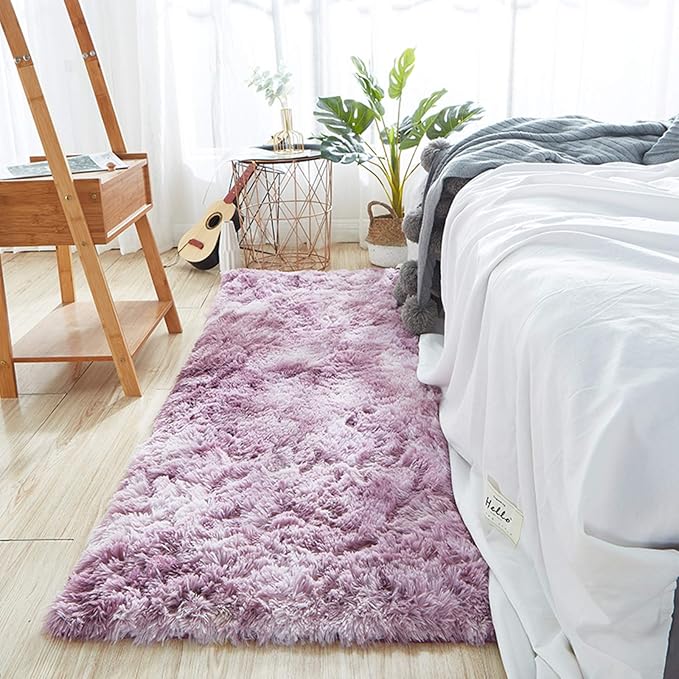 Súper Suave Shaggy Alfombra área,Mullida Felpa Alfombra Antideslizante