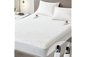 DEGREES OF COMFORT King Size Heated Mattress Pad – Luxury Dual Control Electric Bed Warmer, Machine Washable, Auto Shut-Off, Adjustable Heat Settings for Master Bedroom Comfort