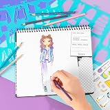 Fashion Angels Basic Fun Streetwear Sketch Portfolio with 30 Sheets 4 Stencils view 3
