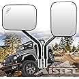 Xislet Door Off Mirror Replacement for Jeep Wrangler JK CJ YJ JL & Unlimited Doorless Side Mirrors - Quicker Install Door Hinge Mirrors for Jeep Safe Doors Off Driving