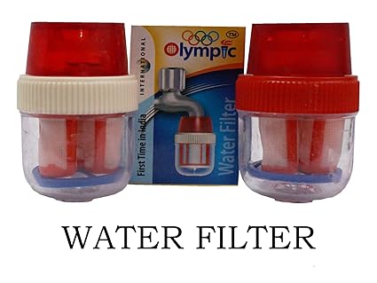 Omatm Plastic Water Tap Candle Filter Cartridge For Dirt Removal From Kitchen And Bathroom Tap, Multicolour(Pack Of 2)