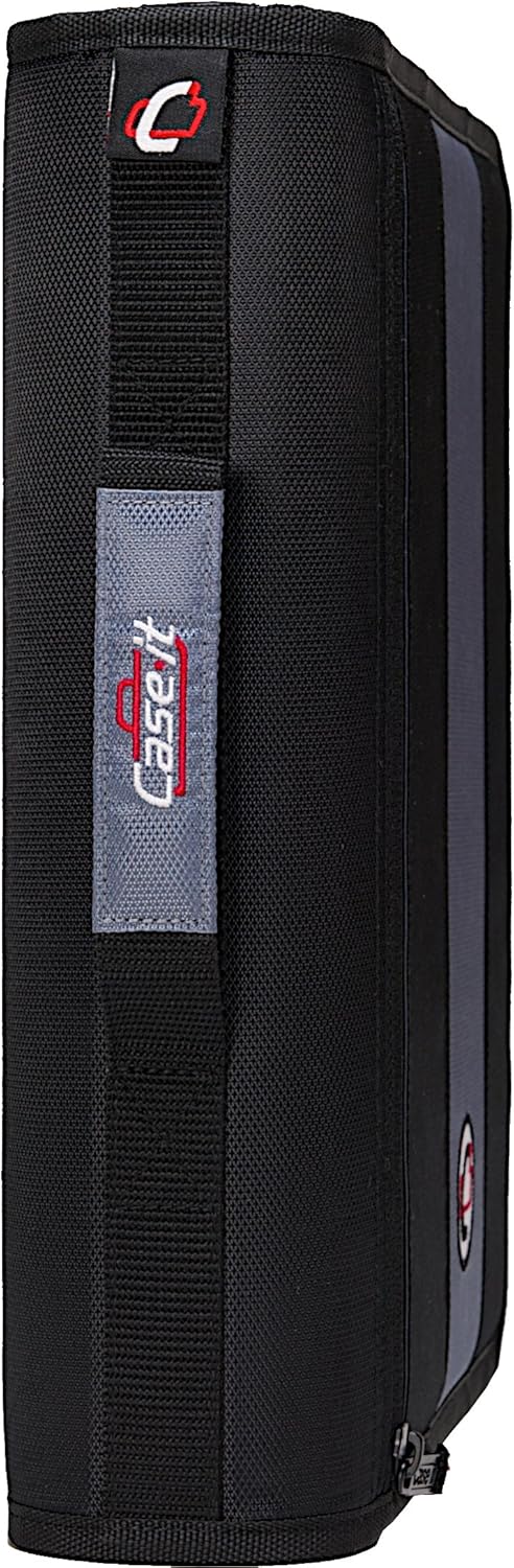 Case-it 2-Inch Ring Zipper Binder, Black, D-251-BLK : Portfolio Ring Binders : Office Products
