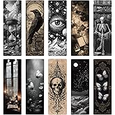 Wxiben Dark Academia Bookmarks Gifts - 100 Pcs Vintage Gothic Book Mark Dark Romance Bookmark Skull Witchy Page Marker Clip Gifts for Women Men Book Lovers Students Teachers Bookish Reading