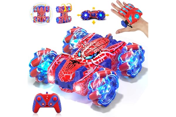 SOGAWEBB Spider Gesture Sensing Remote Control Car, Double Sided RC Cars with Full-Body Light, 2.4GHz Hand Controlled Recharg