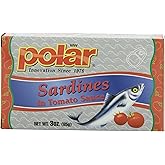 MW Polar Sardines, Tomato Sauce, 3-Ounce (Pack of 24)