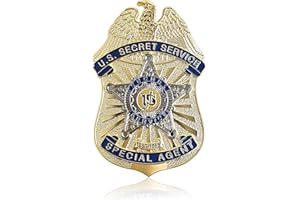 GUYI GYGYL Metal Badge, Enameled & Plated, Brass Shield Badge for Dressing up, Role Play and Cosplay, Gift Box Packaging