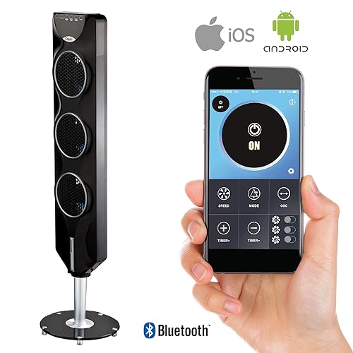 Ventilador de torre con tecnología de reducción de ruido pasiva Ozeri 3X