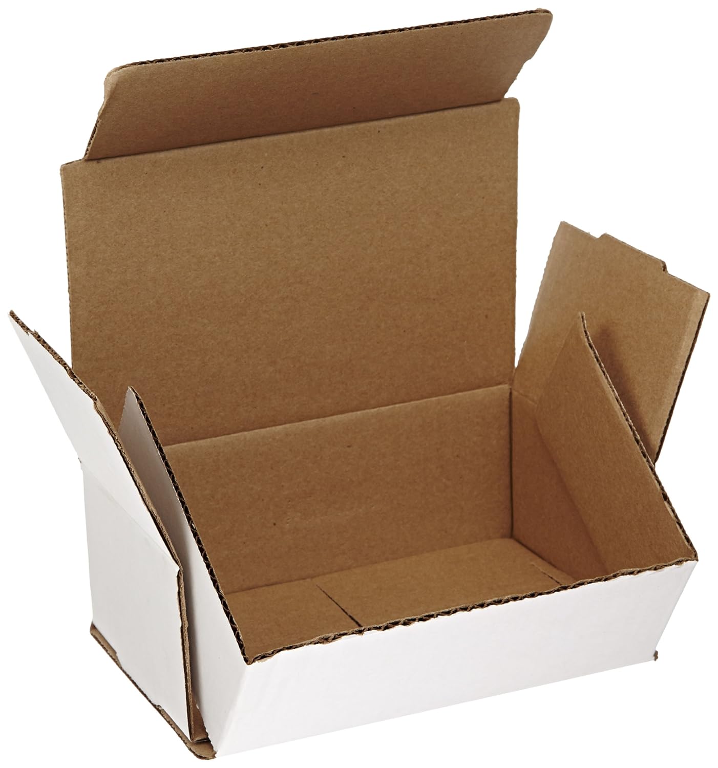 Aviditi White Corrugated Cardboard Mailing Boxes, 6 1/2 x 4