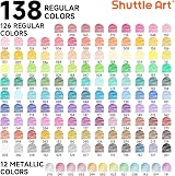 Shuttle Art 138 Colour Pencils Set with Sketch Pad Book Extenders Case 4 view 2