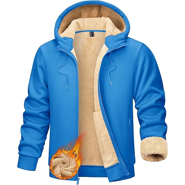 1826 Men's Ultra Soft Sherpa Lined Hoodie - Full Zip Fleece Lining