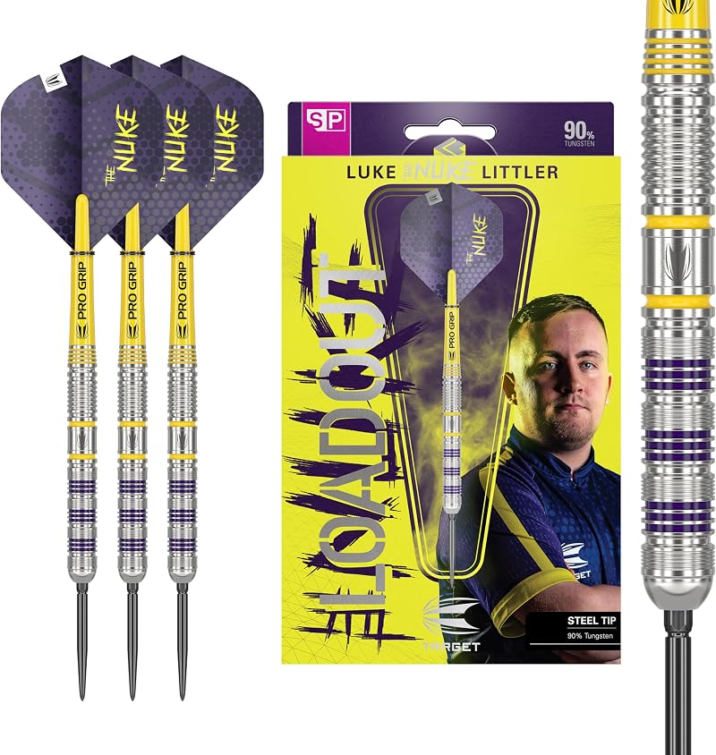 Target Darts Luke Littler Loadout 90% Tungsten 23G Steel Tip Set Swiss Points