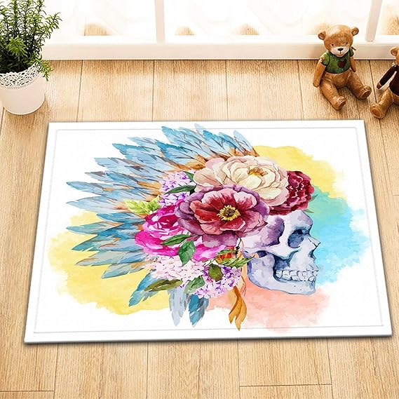 NDANH9896 Feder- und Blütenfarbe passend zum Totenkopf Badzubehör