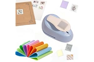 RJDJDLXM Stamp Puncher, Stamp Punch,Rectangular Postage Stamps Punches, Stamps Shaped Paper Punch, Lever Paper Punches for Cr