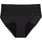 THINX Period Underwear, Breathable Hip Huggers, Holds Up to 12 Regular Tampons*, Period Panties, All-Day Absorbency Menstrual Underwear for Women, Reusable, 1 Pack, S Black