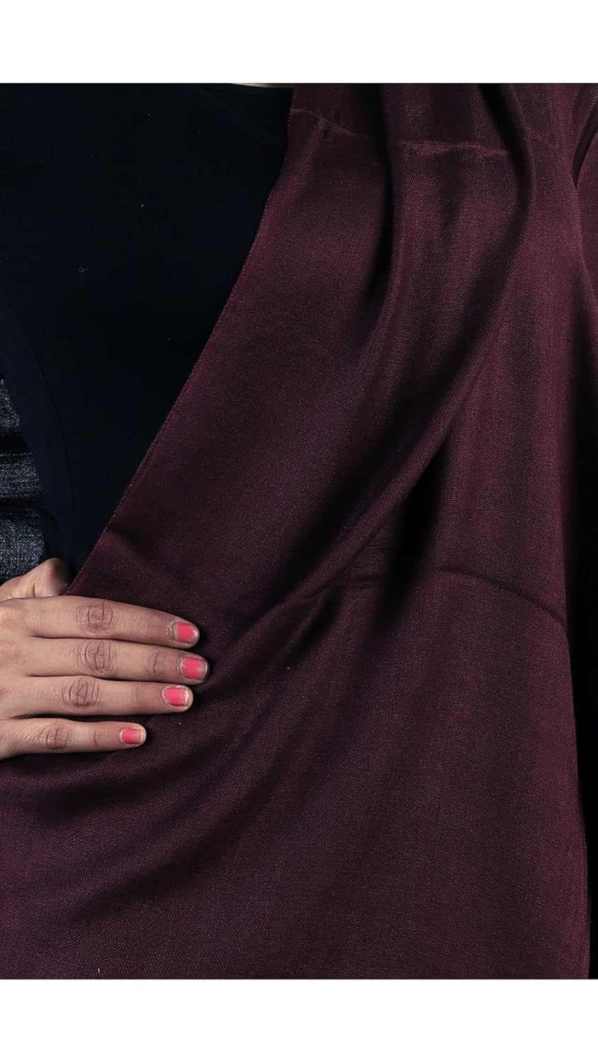 sage plain coffee viscose stole