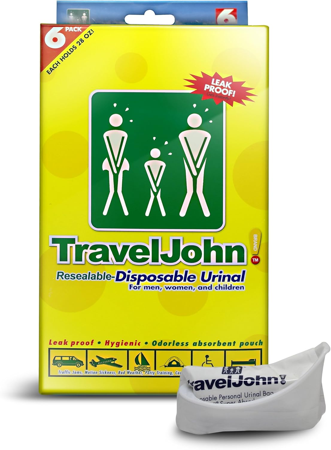 TravelJohn Unisex Disposable Urinal Pack of 6 Amazon.co.uk Sports