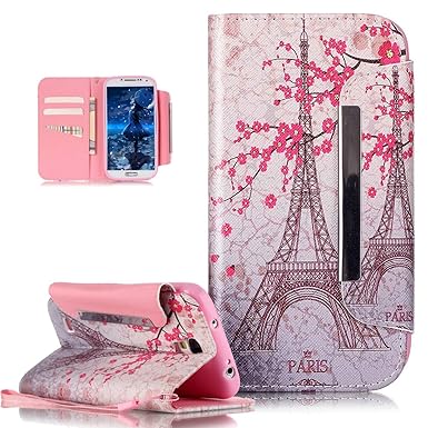Kompatibel mit Galaxy S4 Hülle,Groß Magnetic Buckle Bunte Gemalt Malerei PU Lederhülle Taschen Handyhülle Flip Wallet Ständer