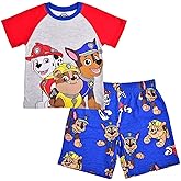 Paw Patrol Nickelodeon Chase, Marshall & Rubble Boys T-Shirt and Shorts Set for Toddler and Little Kids