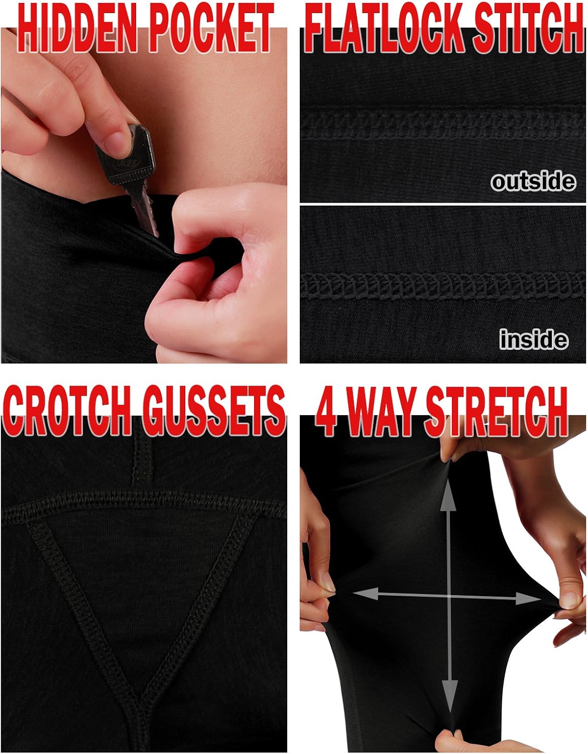ODODOS Women's Yoga Short Tummy Control Workout Running Athletic Non See-Through Yoga Shorts with Hidden Pocket: Clothing