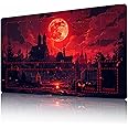 MTG Playmat Non-Slip Rubber Backing Printing Commander Board Game Desk Mat Duel Mat TCG PTCG Playmat 24x14 inches and Free Storage Bags (Castle 2 with Zones)