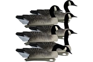HARD CORE DECOYS Hardcore Waterfowl Rugged Series Canada Goose Floaters Touchdown Decoys - Flocked Head 6 Pack