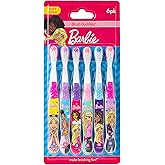Brush Buddies 6 Pack Barbie Toothbrushes for Kids, Children's Toothbrushes, Soft Bristle Toothbrushes for Kids