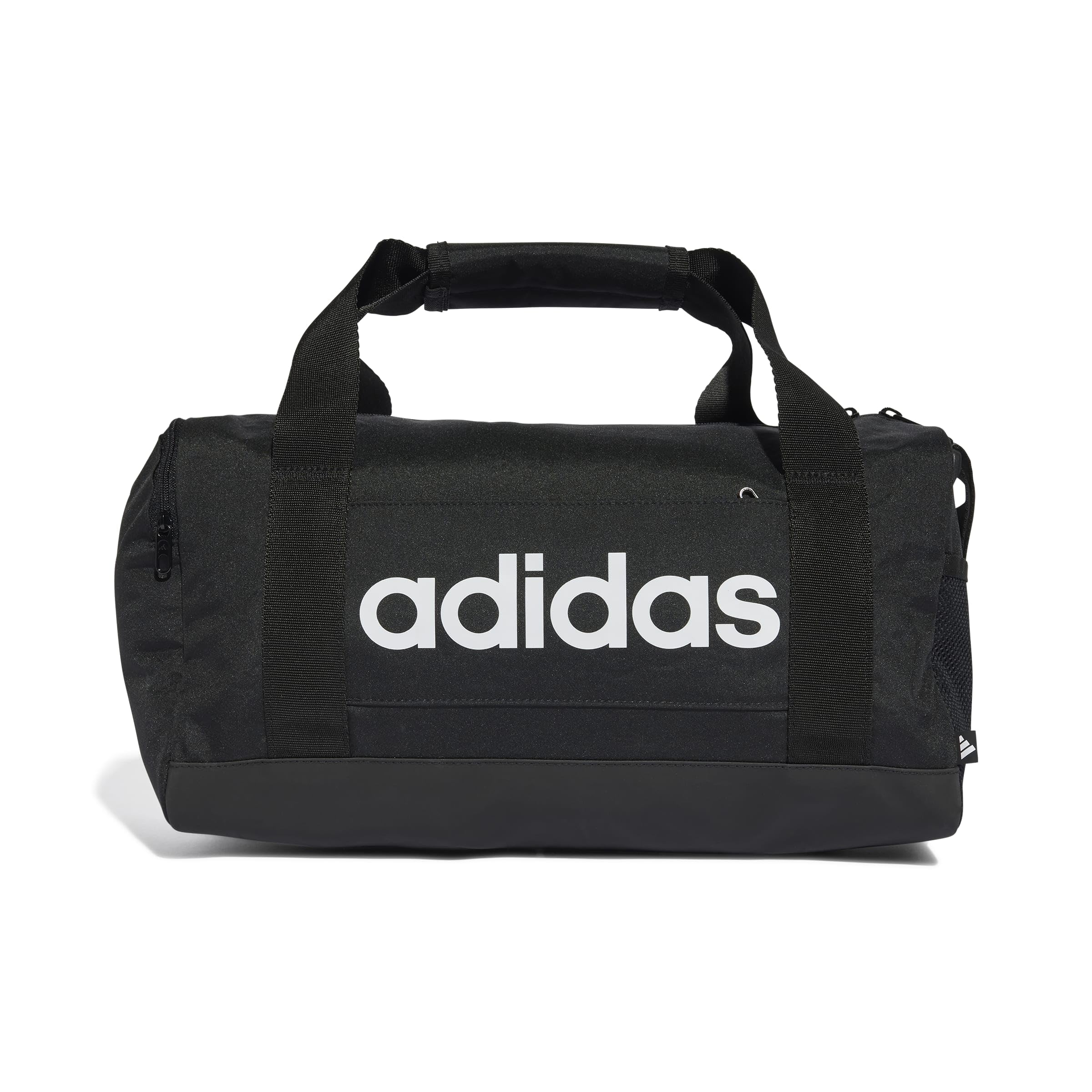 adidas Unisex Essentials Linear Duffel Bag Duffel Bag, Black/Black/White, XS