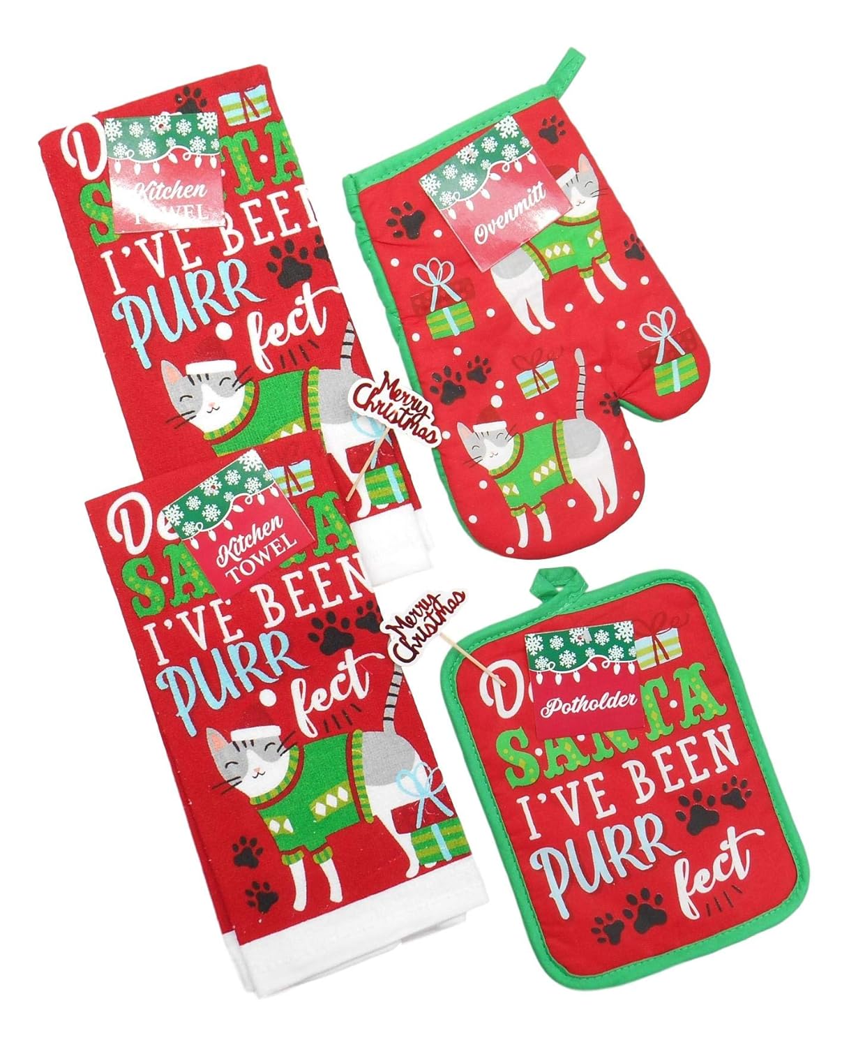 The 10 Best Christmas Cat Oven Mitts And Pot Holders
