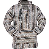 Del Mex Deluxe Mexican Baja Hoodie Sweatshirt Pullover Jerga Surf Poncho Drug Rug