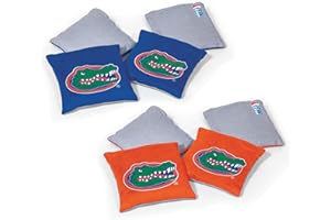 NCAA College Dual Sided Bean Bags by Wild Sports, 8 Count, Premium Toss Bags for Cornhole Set - Great for Tailgates, Outdoors, Backyard